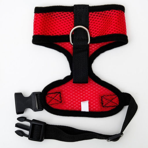 Шлейка мягкая из неопрена, размер M, ОШ 34 см, ОГ 32-42 см, красная - Пижон фото 5