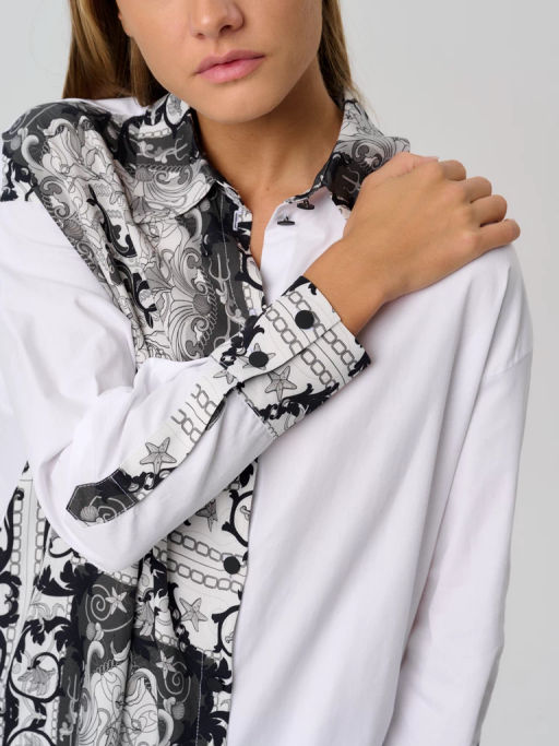 Рубашка женская 12421-33038 white - Eleganzza фото 7