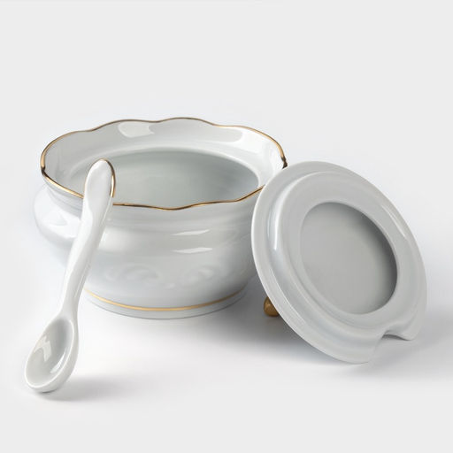 Сервиз столовый Добрушский завод «Бельё», 48 предметов, фарфор, белый