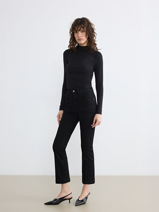 Crop Flare Kad?n Jean Pantolon