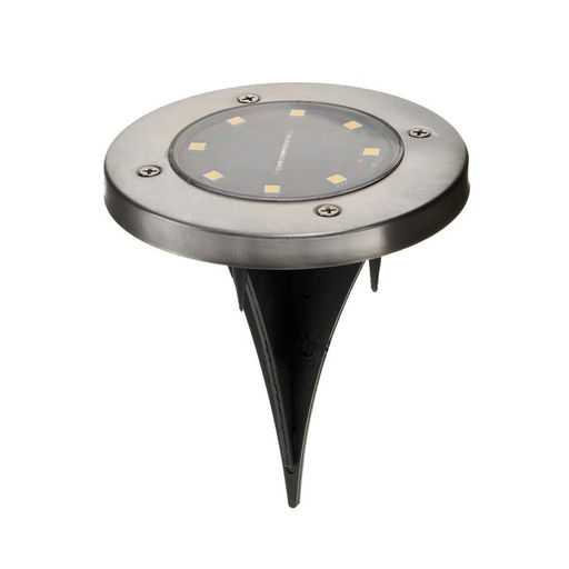 Садовый светильник, уличный, на солнечной батарее, 8 LED, свечение тёплое белое