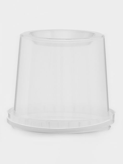 Цена за 100 шт. Ведро с ручкой одноразовое, пластик, 1 л, пищевое, прозрачное