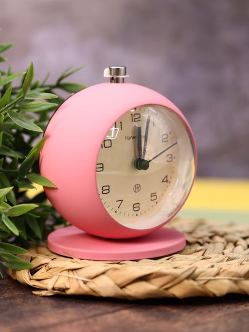 Часы-будильник Clock UFO, pink (12х10,1 см)
