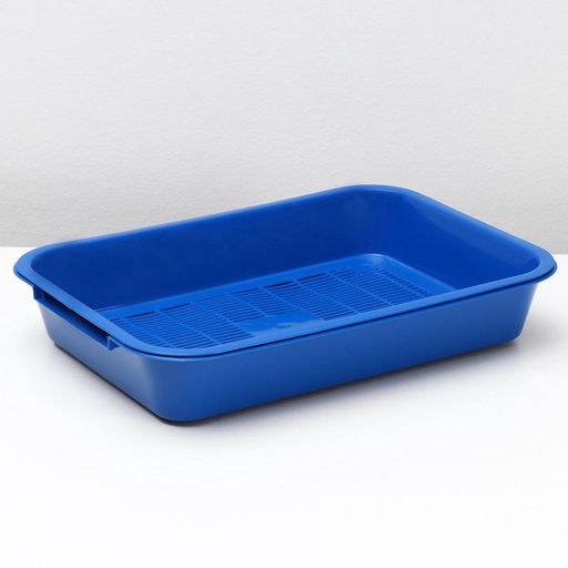 Туалет средний с сеткой 36×26×6.5 см, синий/черничный