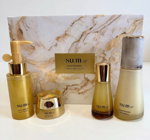 Набор для ухода за лицом антивозрастной SU:M37 LosecSumma Starter Special Set 4, Skinsoftner 60ml+Foam Cleanser 60ml+Essence 20ml+Eye Cream 10ml