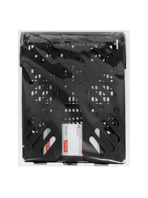 Лоток вертикальный, 3-х секционный, разборный, чёрный