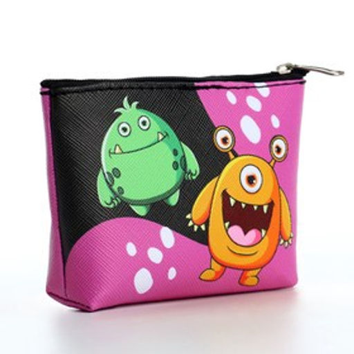 Цена за 2 шт. Кошелёк детский на молнии «Монстр черный», 11×8.5 см