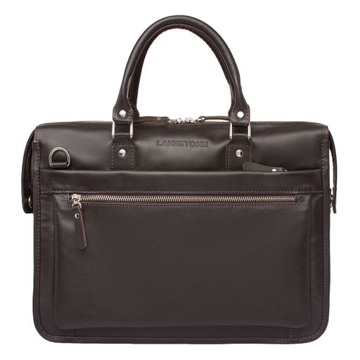 Кожаная деловая сумка для ноутбука Halston Black