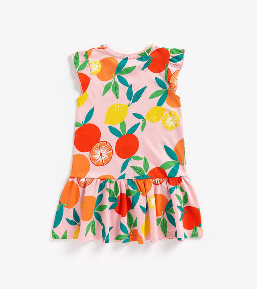 Mothercare / Хлопковое платье с коротким рукавом-крылышком  фото 2