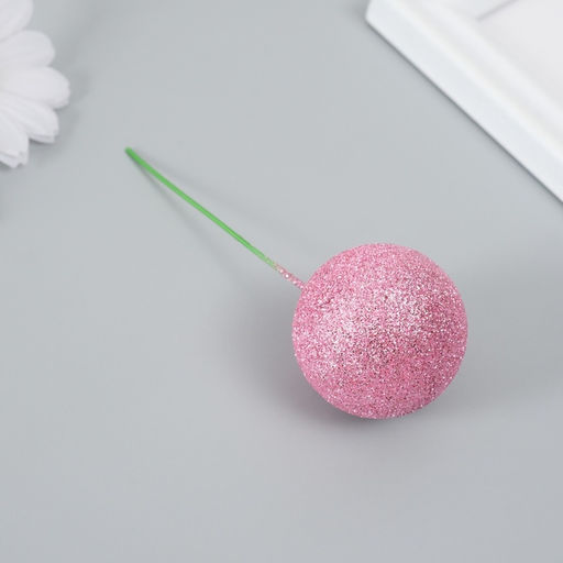 Декор для творчества «Шарики розовый блеск», d=2; 3; 3.5 и 4 см, набор 20 шт.