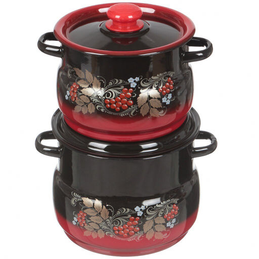 ЭМ_Набор кастрюль груш. 2 пр РЯБИНКА №10 арт. N10L05 СибТ/ОБКЛ