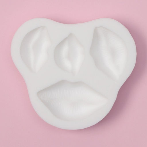Молд для заливки шоколада Доляна Губы, 8.5?8?1.5 см, силикон, белый  фото 2