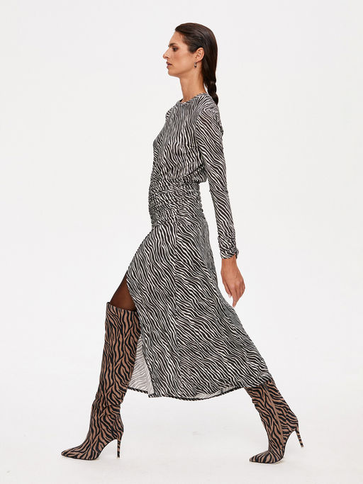 Платье с принтом зебра 422.050097/Черный
