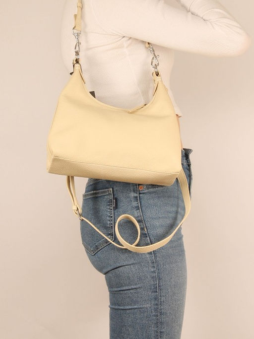 Сумка женская натуральная кожа GU 2066-55002, 1отд, плечевой ремень, молочный SALE 265754 - Adelia фото 5