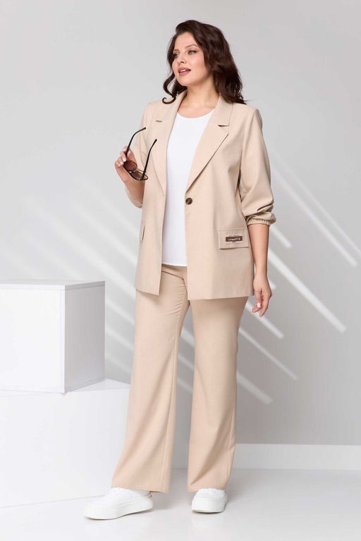 Костюм Асолия 1424 бежевый  фото 2