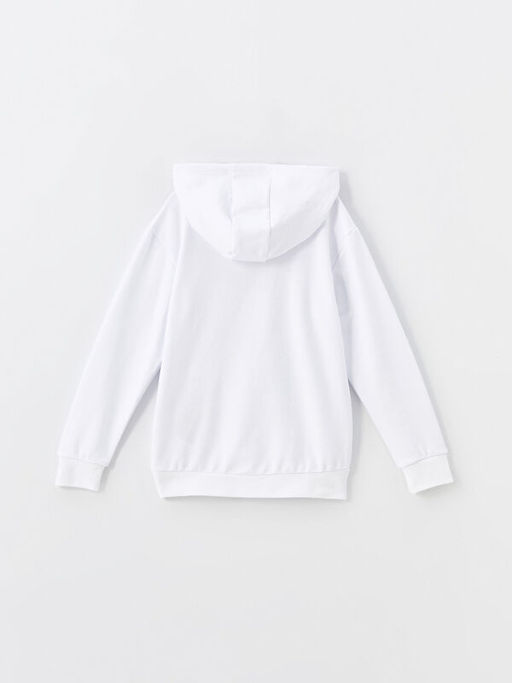 Kap??onlu Bask?l? Uzun Kollu Erkek ?ocuk Sweatshirt - Waikiki фото 3