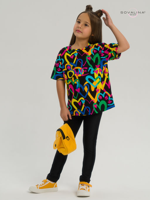 Костюм Мун яркие сердца-черный - Sovalina фото 3