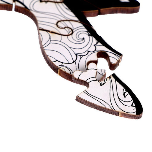 Пазл деревянный фигурный Сила океана, чёрно-белый - Puzzle фото 4