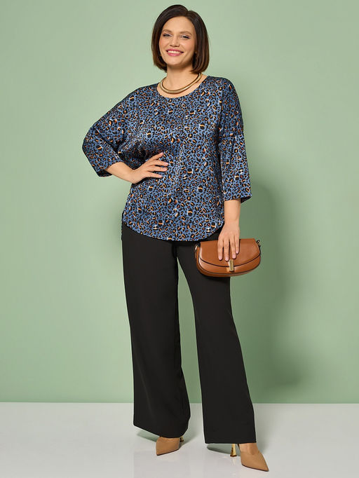 Блузка 0250-2а темно-голубой - Aquarell фото 35