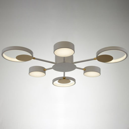 Люстра с ПДУ 2301/6WT LED 120 Вт 3000-6000К белый 75×75×8 см BayerLux