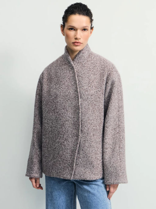 Куртка оверсайз из пальтовой ткани / Zarina  фото 4