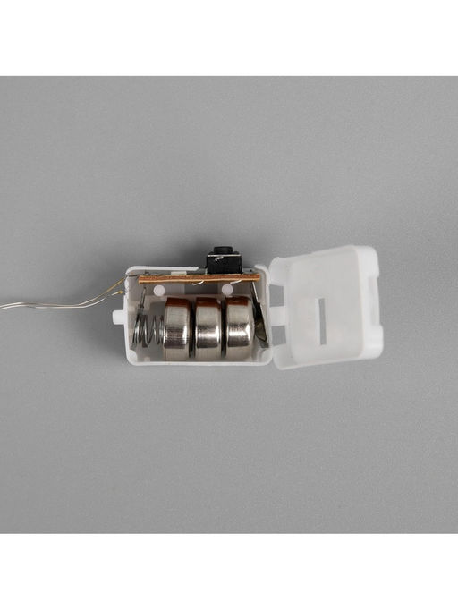 Гирлянда «Нить» 1 м роса, IP20, серебристая нить, 10 LED, свечение белое, 3 режима, батарейки AG13×3 (в комплекте)