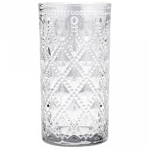 Версаль Стакан стеклянный 400мл, д7,3см, h14,3см, рельефное, прозрачное стекло (Китай) Цена указана за штуку. В коробке 6 штук. - Домашняя мода фото 2