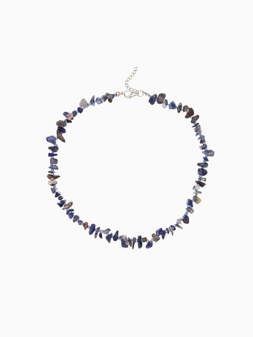 Ожерелье из камня, 45 см, синее