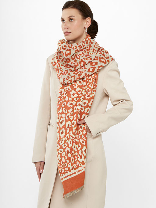 в составе ШЕРСТЬ и КАШЕМИР Большой, мягкий, теплый однотонный двусторонний палантин. - Tantino фото 4