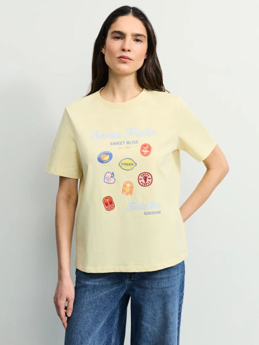 Оверсайз футболка с принтом и вышивкой / Zarina фото 4