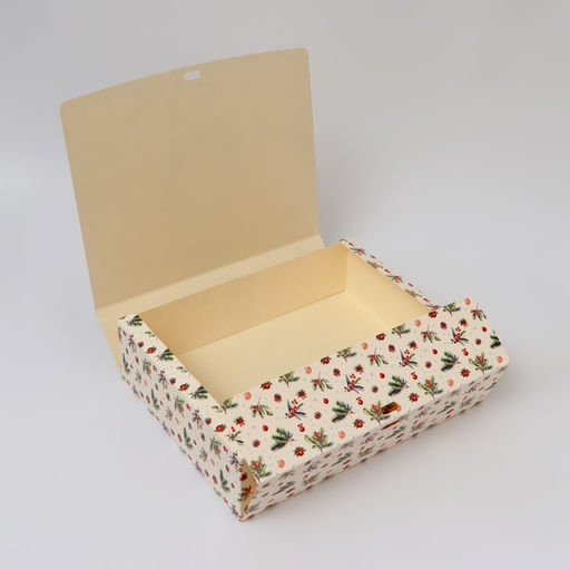 Цена за 2 шт. Коробка подарочная новогодняя складная, упаковка, «Еловые веточки», 31×24.5×8 см .