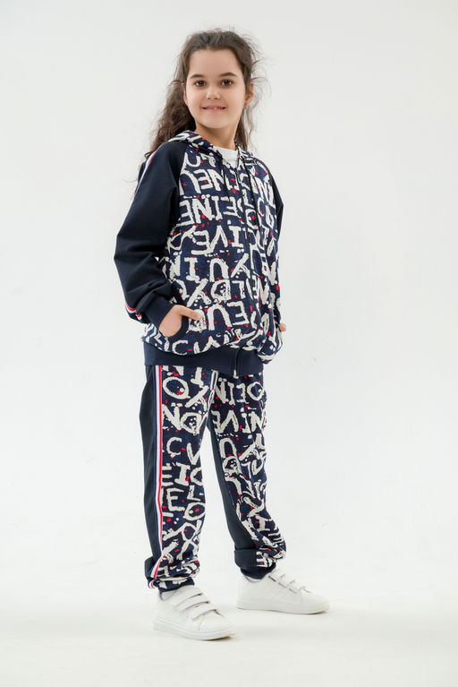 Костюм подростковый из футера 2-хн джемпер и брюки SportLand буквы - Амадэль фото 10