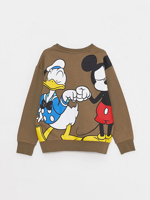 Bisiklet Yaka Mickey Mouse Bask?l? Uzun Kollu Erkek ?ocuk Sweatshirt - Waikiki фото 2