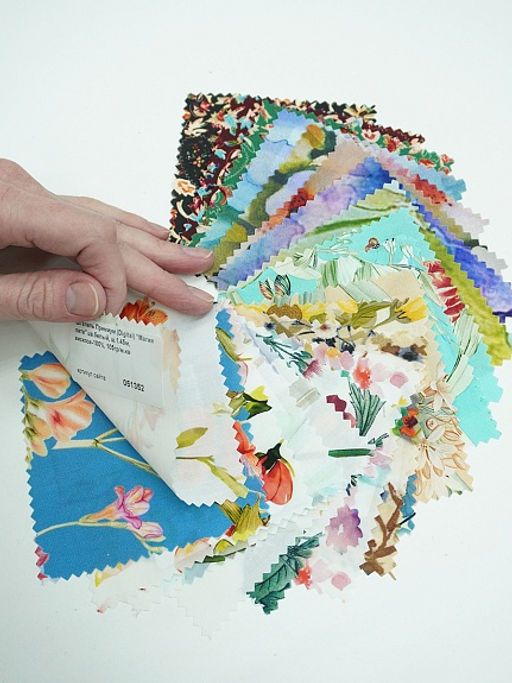 Комплект образцов Штапель премиум цифровая печать №1 - Купава фото 2