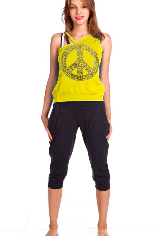 Женский домашний костюм с бриджами и майкой 33