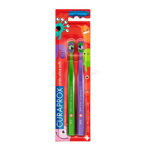 Набор зубных щеток 2 шт CS Kids Duo Little Bacterias Edition Curaproх (Курапрокс) (20)