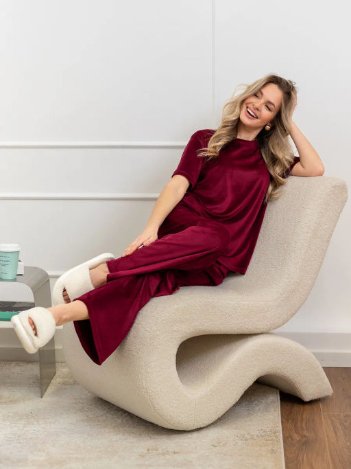 Костюм женский Кэт-1 Велюр Марсала М-274К MODAMICA