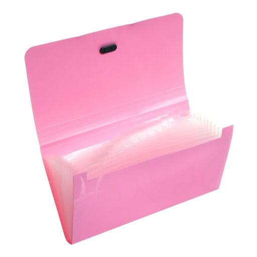 Папка на резинке А65, 12 отделений, узоры розовая пастель - Calligrata фото 3