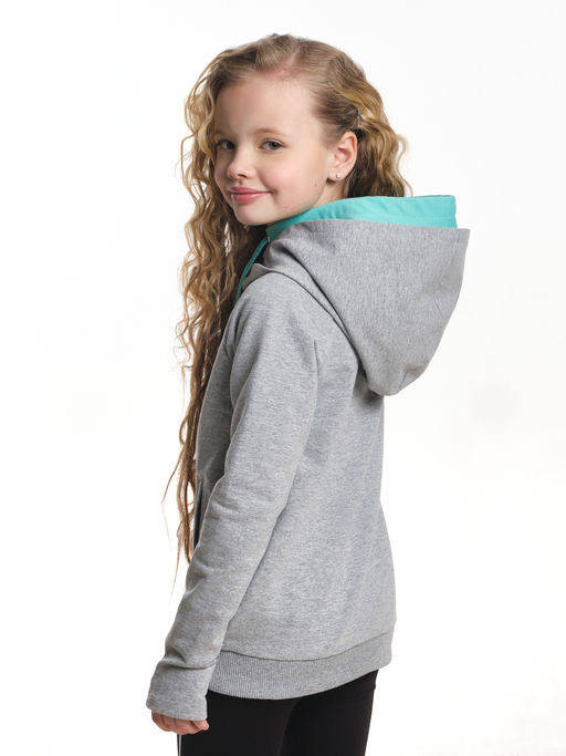 Толстовка для девочки с принтом UD 7030 серый - Mini maxi фото 3