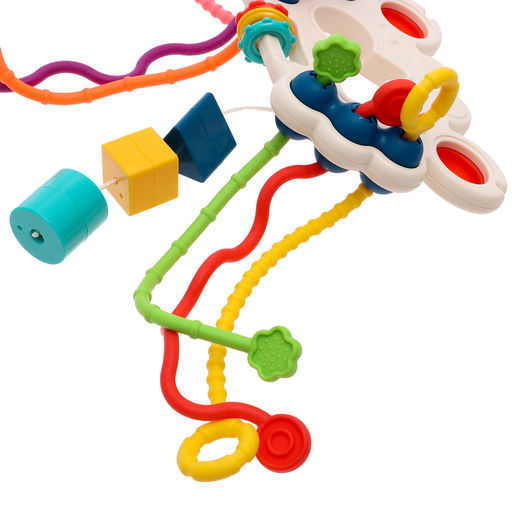 Игрушка развивающая для малышей «Крабик», тянучка с сортером