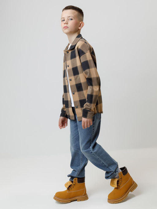 КР 302538/коричневый 1038 Н015 к586 рубашка для мал - Crockid фото 4