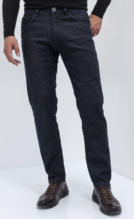 Джинсы мужские утепленные флисом P121-0152W d.blue - Primm фото 3