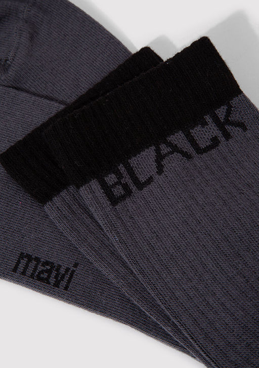 Black Bask?l? Gri Soket Corap - Mavi фото 2
