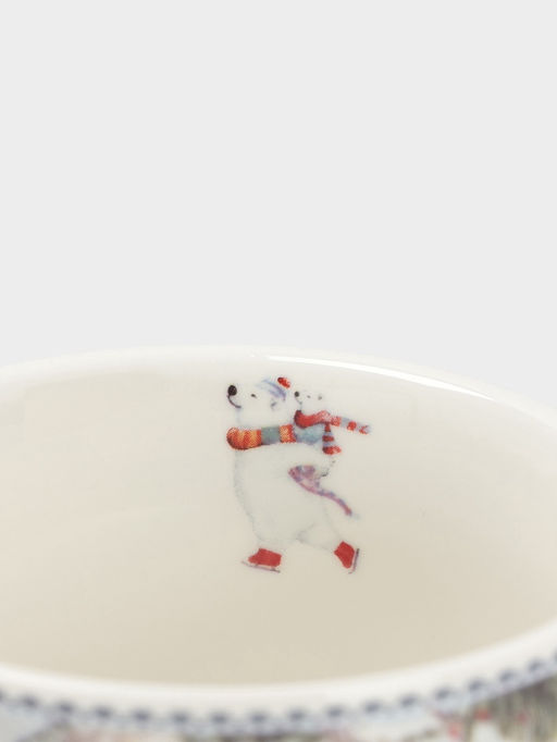 Кружка новогодняя «Белый мишка», с ложкой, 280 мл, керамика, подарочная упаковка, белая