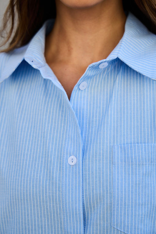 Рубашка оверсайз в полоску хлопковая