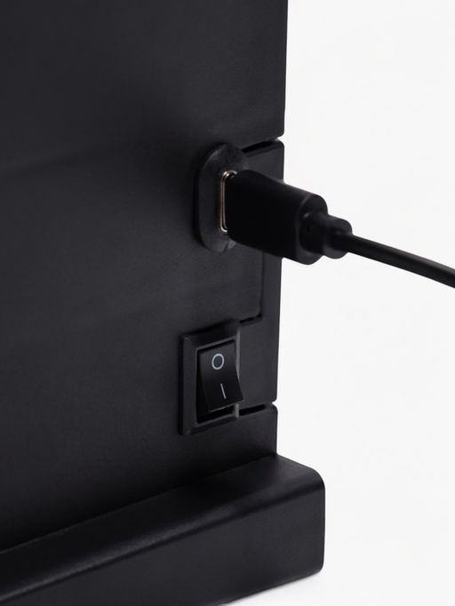 Камин электрический светодиодный, чёрный 10х20х40 см, (3хС, usb)