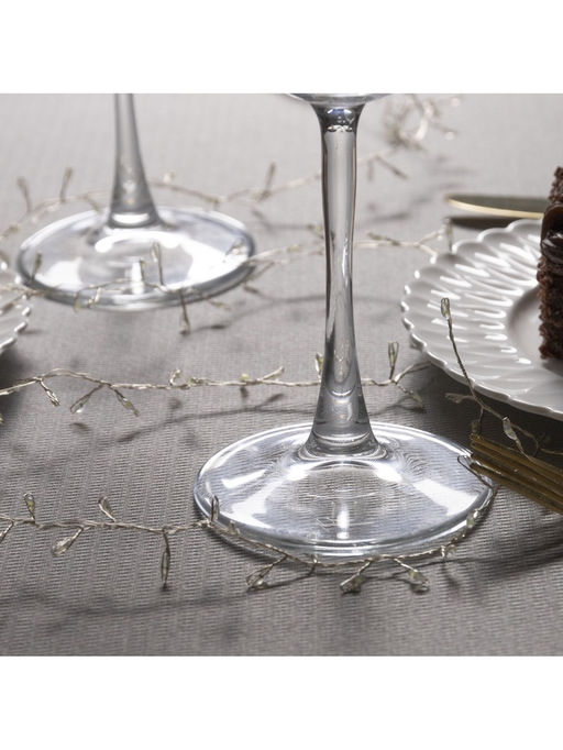 Гирлянда Мишура 1 м, роса, IP20, серебристая нить, 100 LED, 2 режима, от батареек АА?3, свечение белое - Luazon lighting фото 6