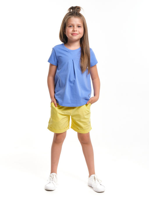 Комплект для девочки с шортами UD 6920/7936 синий василек - Mini maxi фото 6