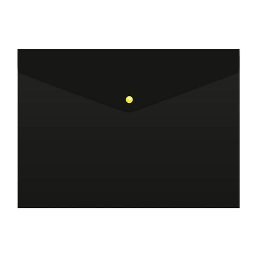 Цена за 4 шт. Папка-конверт на кнопке А4, 180 мкм, Calligrata, непрозрачная, чёрная, кнопки цветные, до 120 листов, МИКС  фото 8