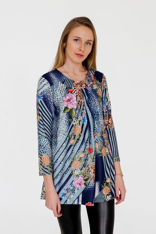 Туника женская из масла Милана синий - Амадэль фото 6